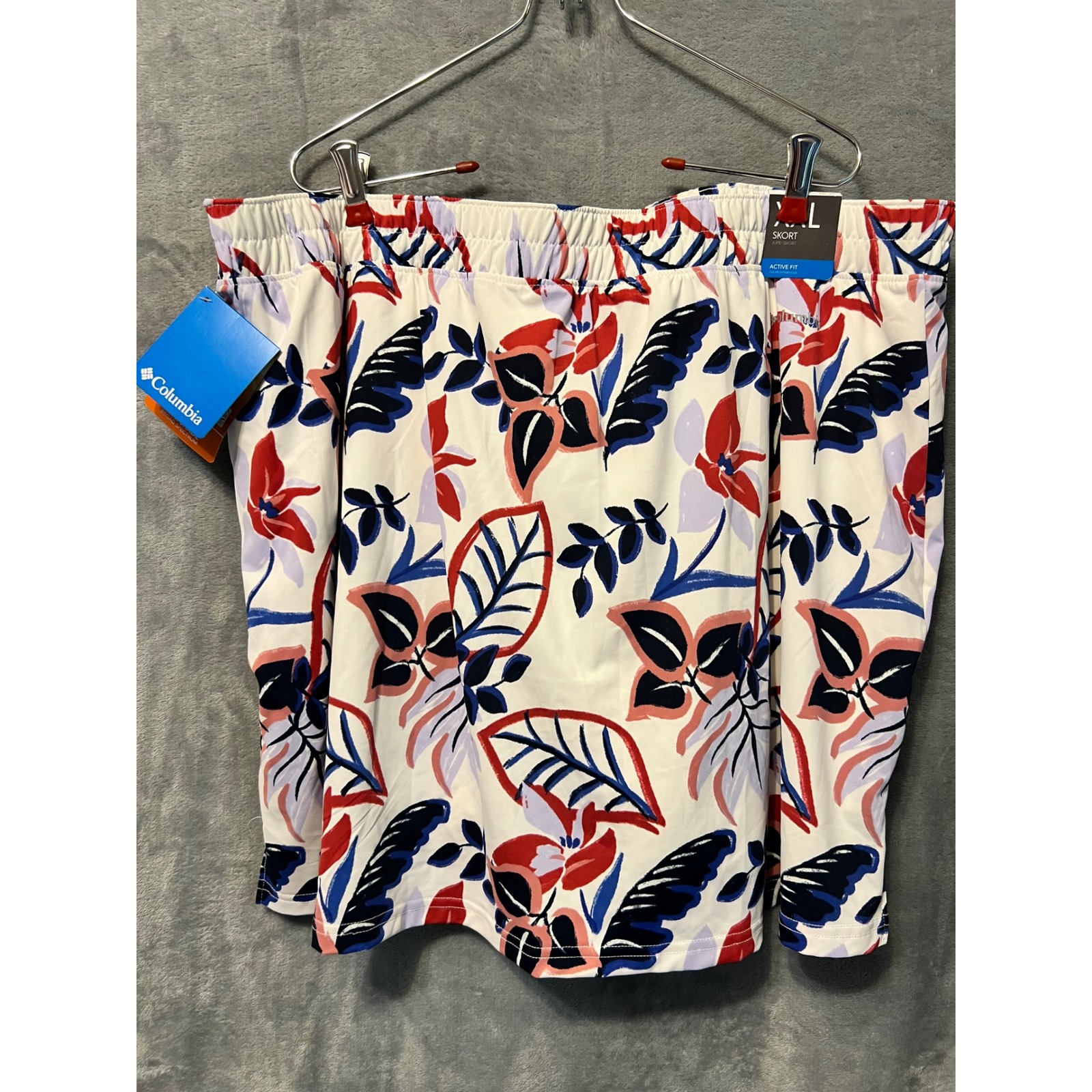 Columbia Chill River Printed Skort Xxl Floral Upf 50 Omni Freeze Active Nwt